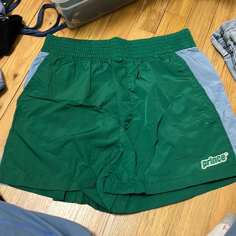 Zara - Prince nylon green and blue shorts size small